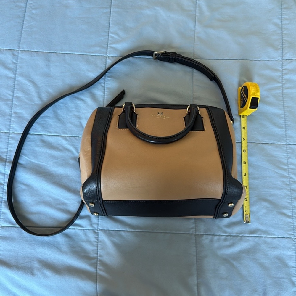 Kate Spade Tan and Black Satchel with Structured Design - Picture 6 of 9